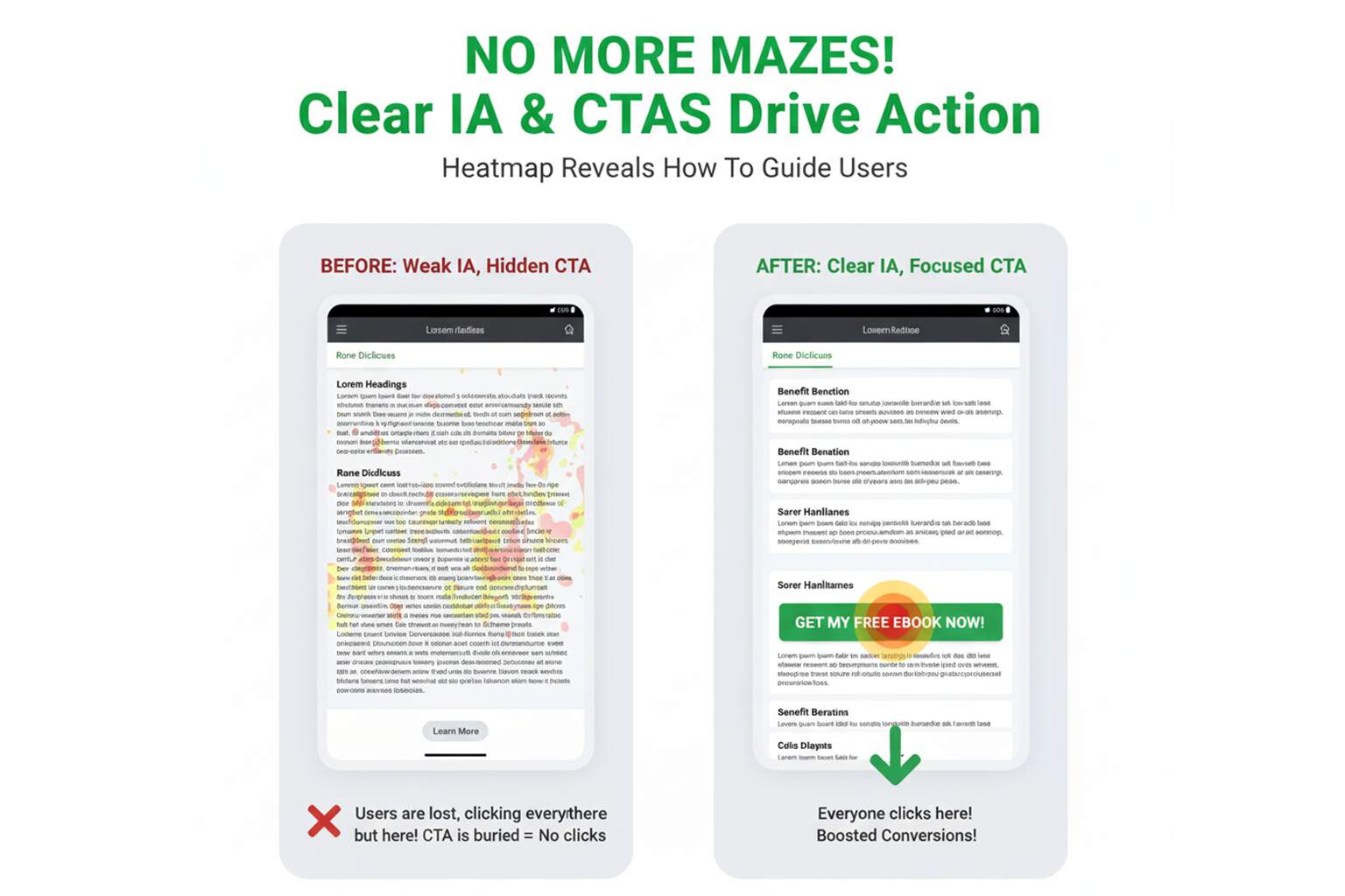 Weak IA & Hidden CTAs