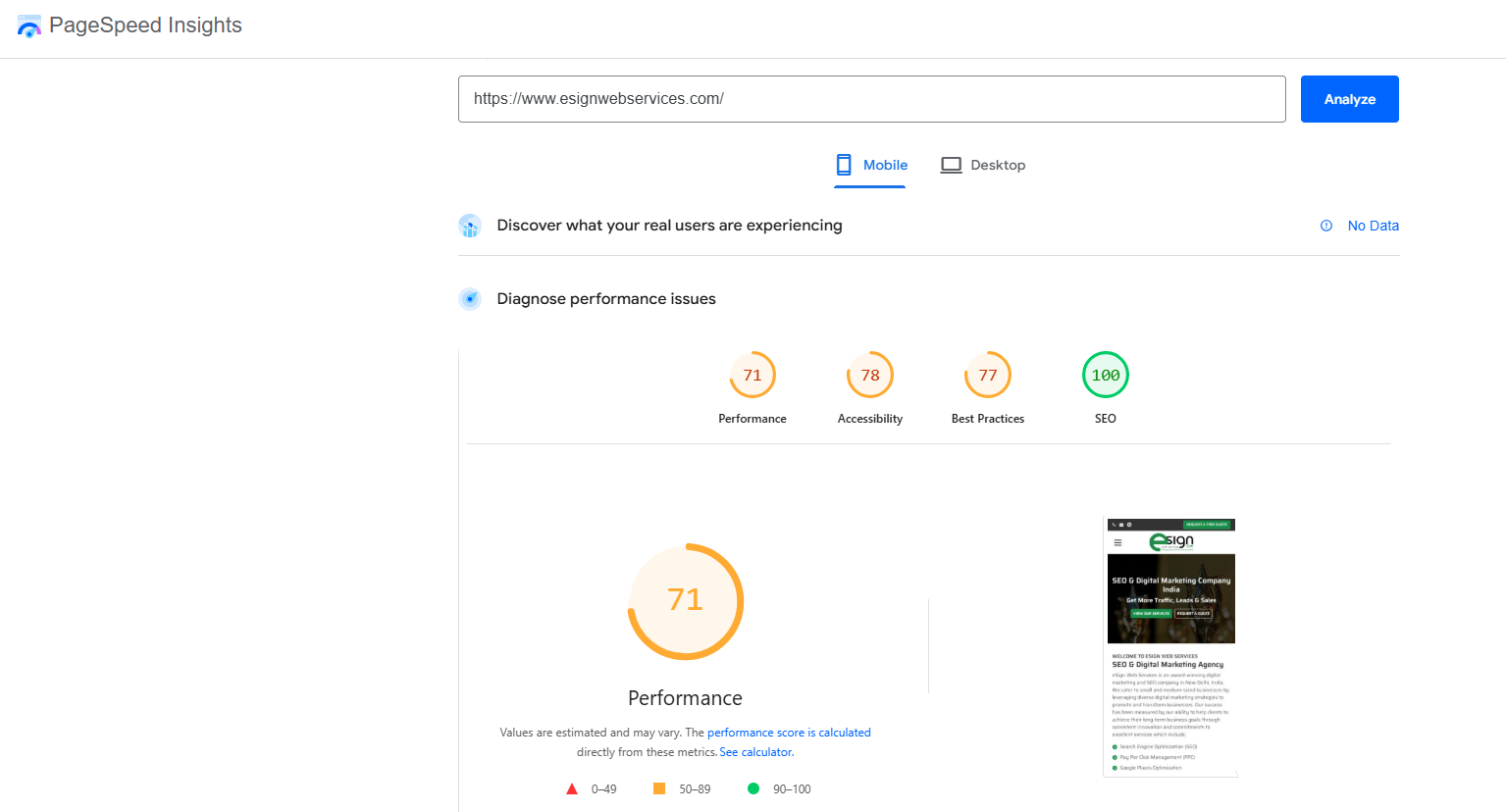 Google PageSpeed Insights – Website Speed Optimization Analysis