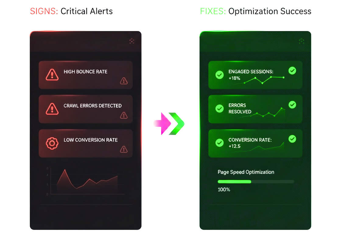 Visual and Screenshot Ideas to Support the Signs & Fixes