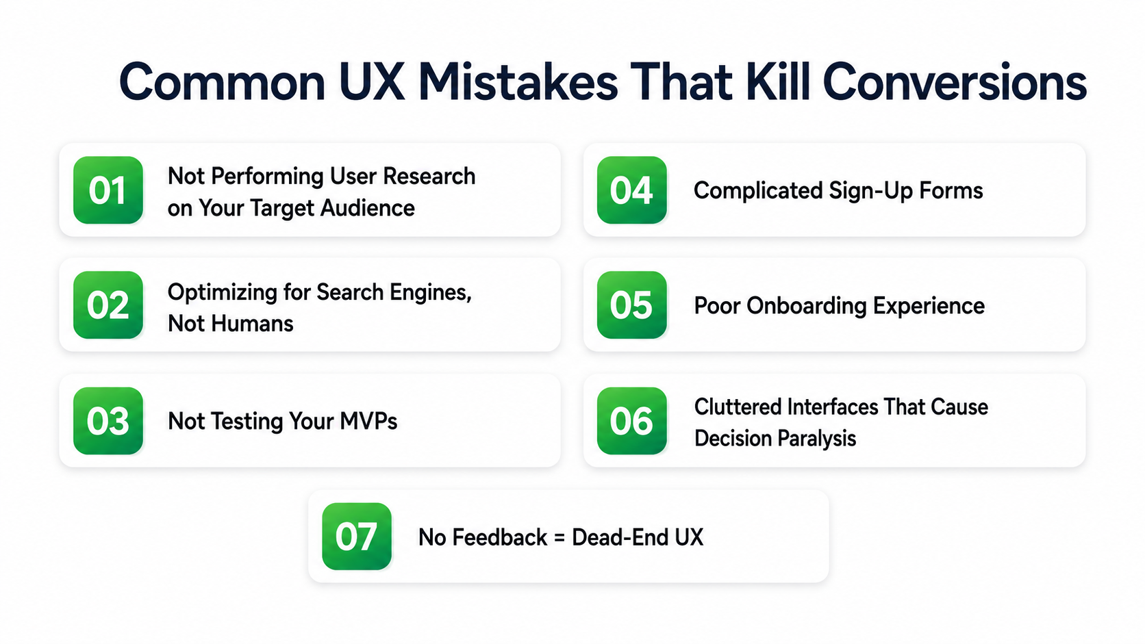 Common UX Mistakes That Kill Conversions