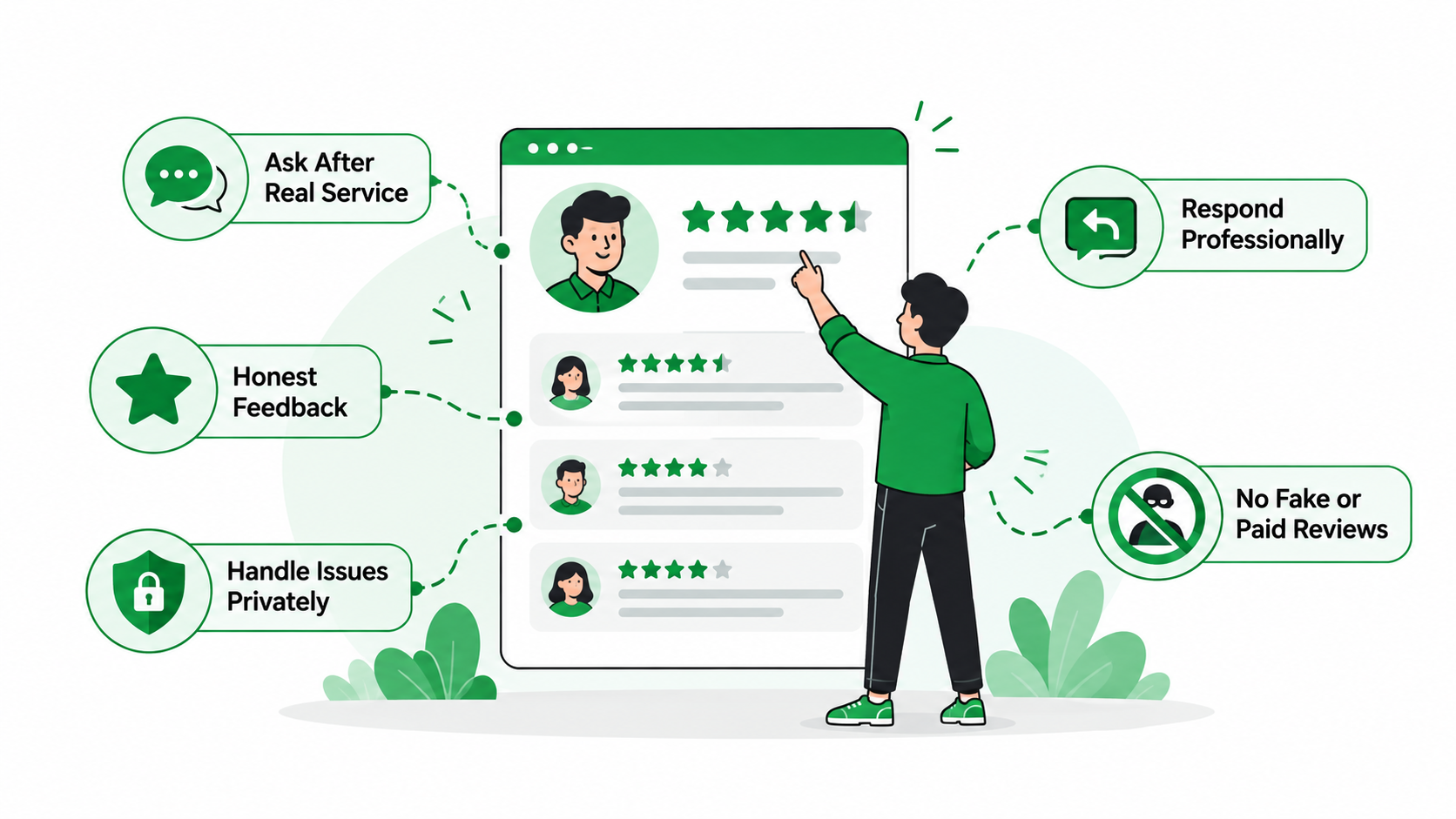 STEP 5 Build a Strong and Authentic Review Profile